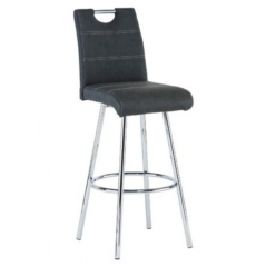 WOF Vegas Black Swivel Barstool